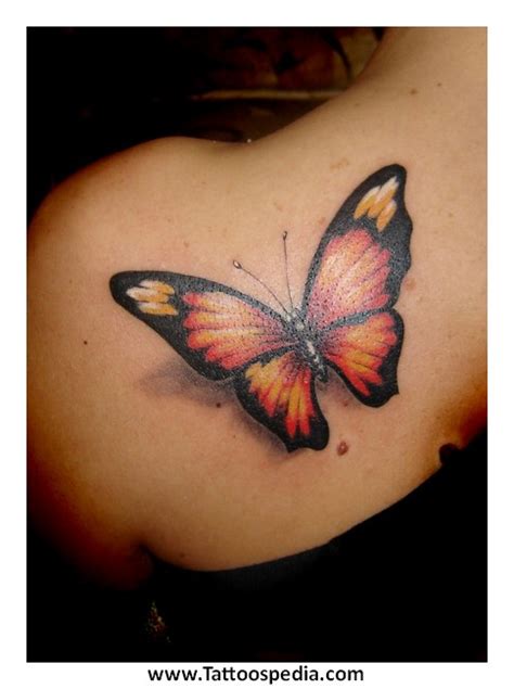 Butterfly tattoo on buttocks